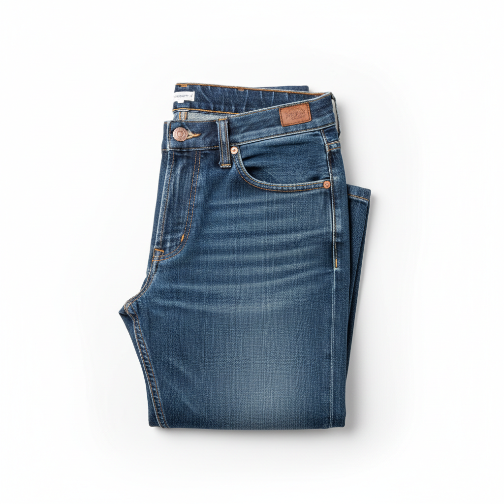 Classic blue denim jean trousers